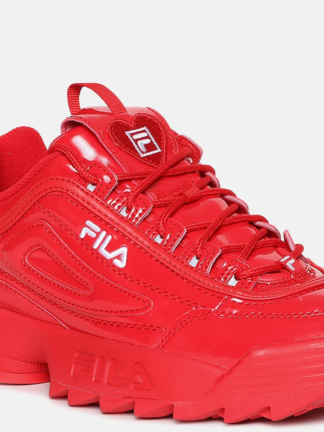 Fila Black Disruptor II Heart Women's Sneaker - Image 5