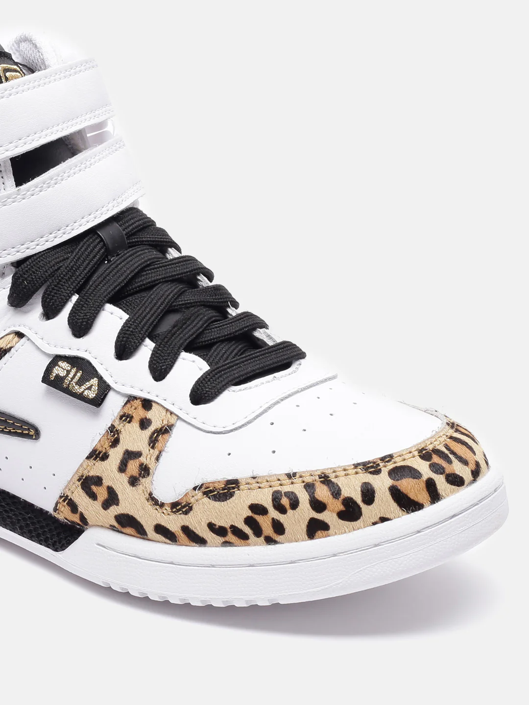 Fila White F-14 Leopard Women's Basketball Shoes - Image 5