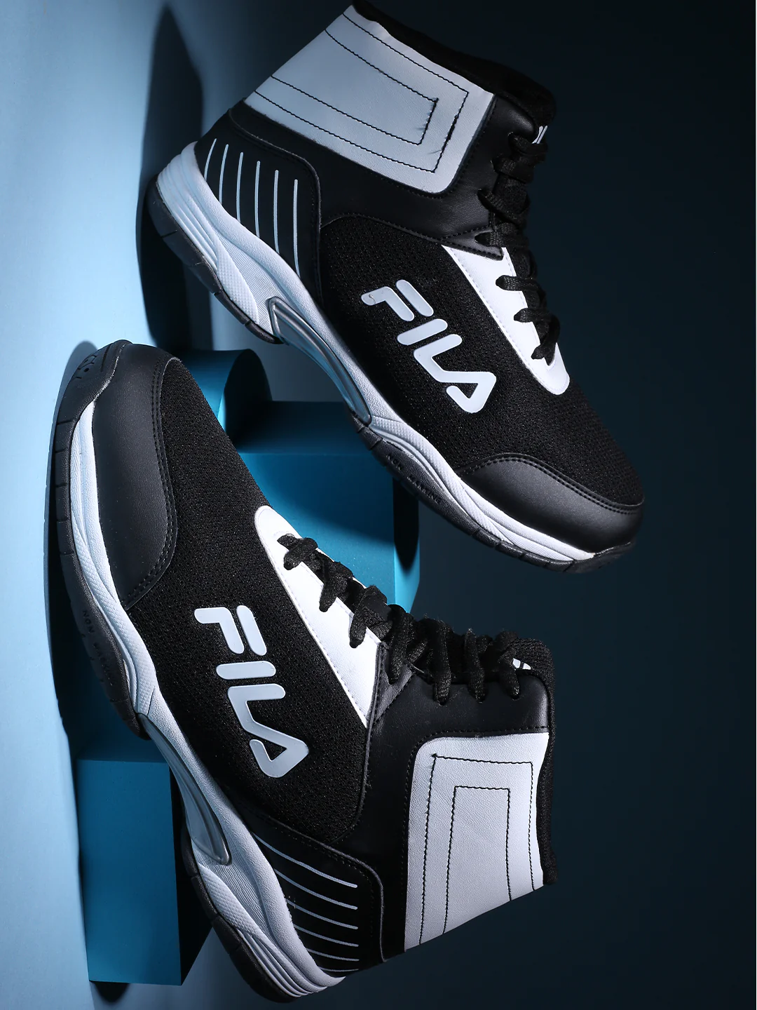 Fila Black Jizo Men's Basket Ball Shoes - Image 2