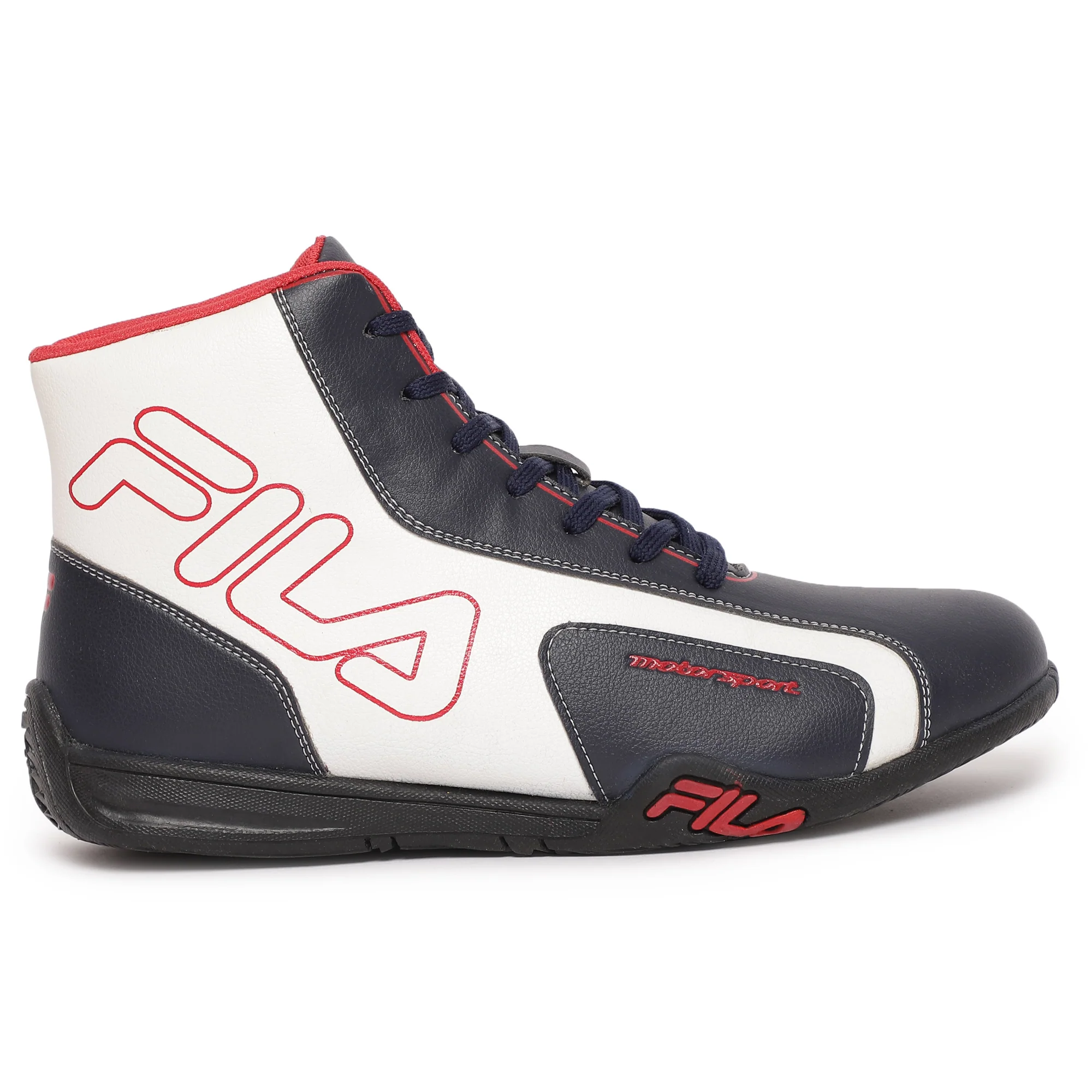 Fila White Hashira Men's Motorsport Sneakers - Image 2