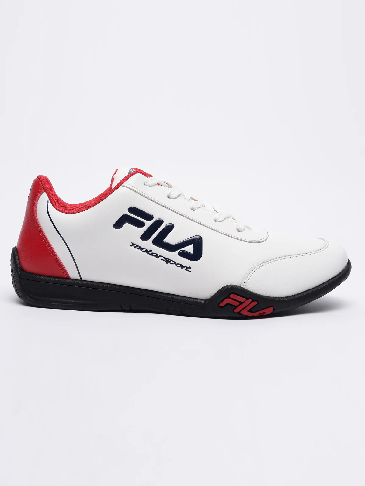 Fila White Apex Plus Men's Motorsport Sneakers - Image 3