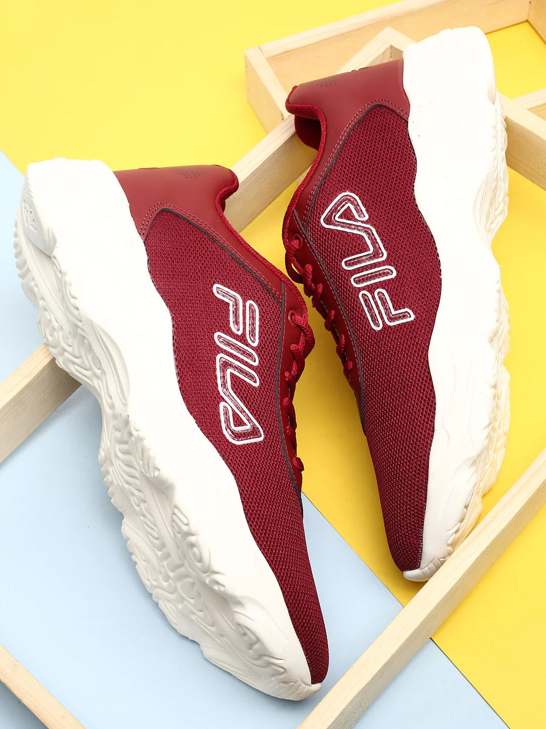 Fila Red Parker Men Running Shoes - Image 3