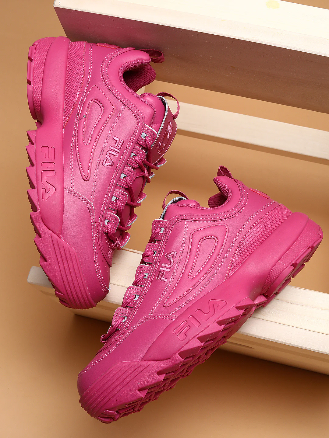 Fila Pink Disruptor II Premium Women's Sneakers - Image 2
