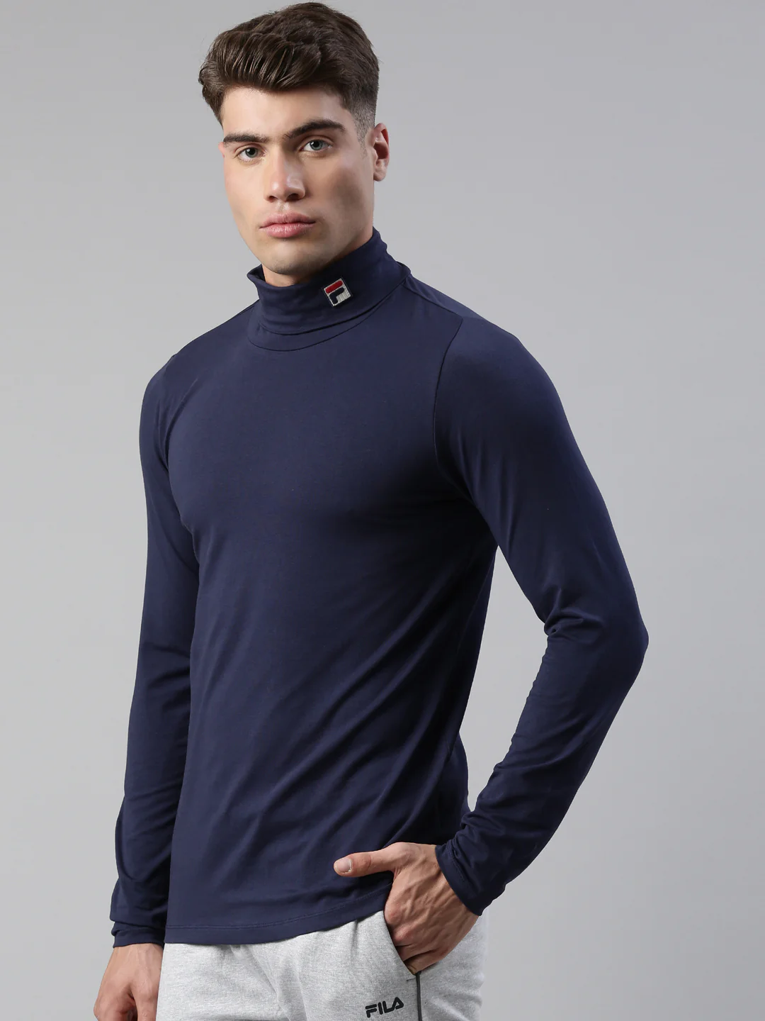 Fila Red 19Th Roll Neck Men's T-Shirt - Image 3