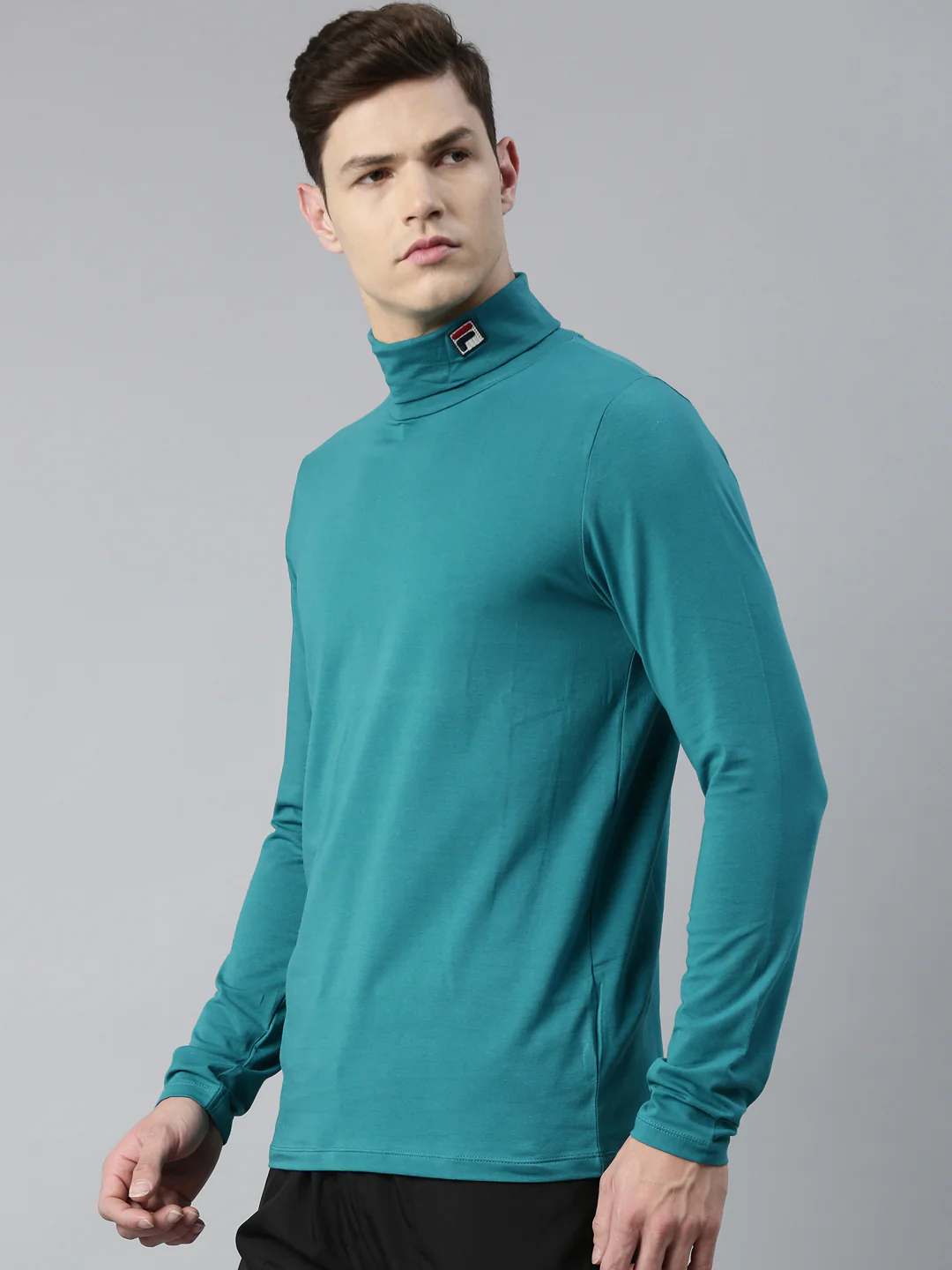 Fila White 19Th Roll Neck Men's Basic T-Shirt - Image 3
