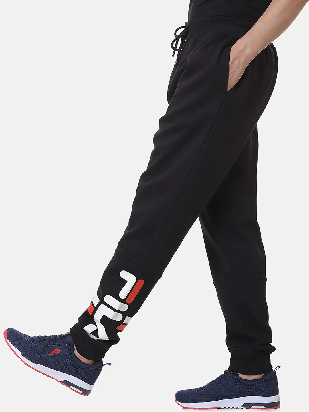 Fila White Brannon Men's Cuffed Jogger - Image 2