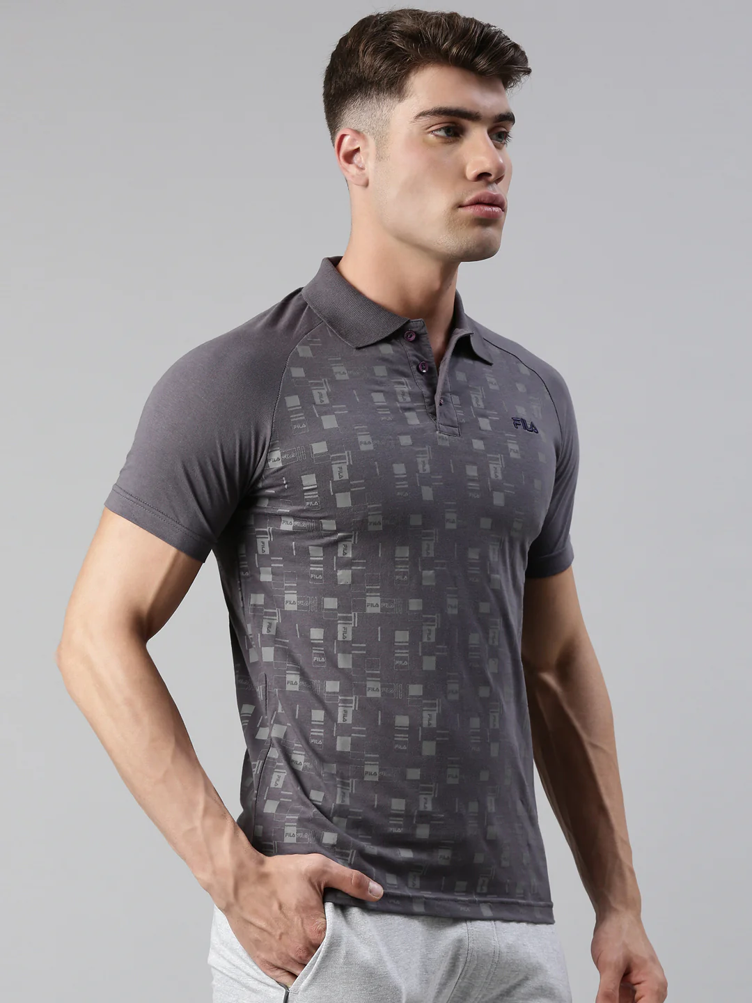 Fila Peacoat Cosma Men's All Over Print Polos - Image 4