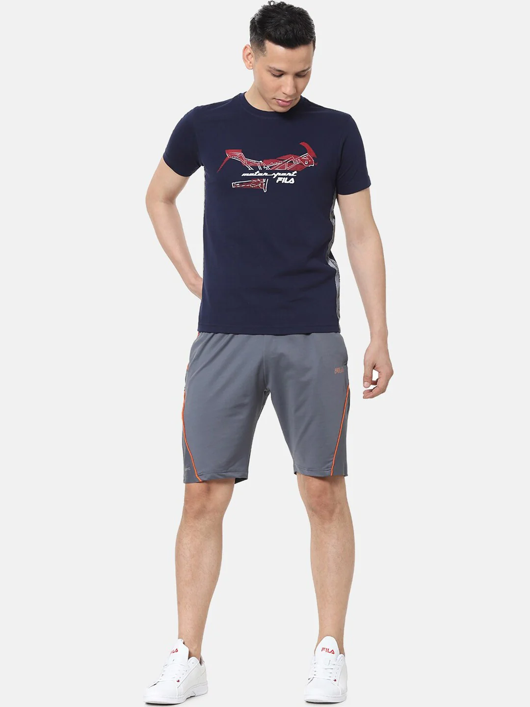 Fila Peacoat Orso Men's Logo Shorts - Image 4