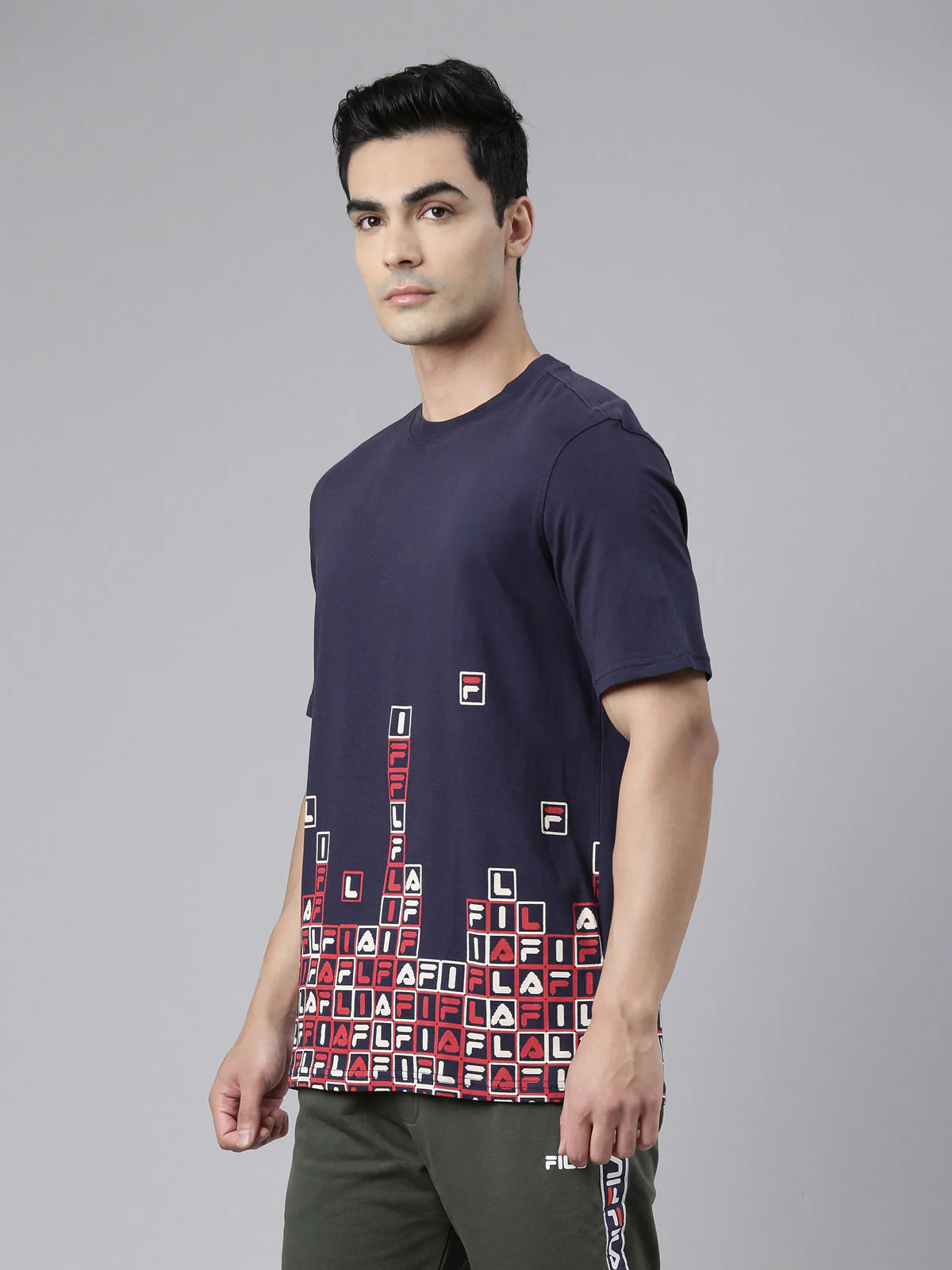 Fila Black Geo Men's Graphic T-Shirt - Image 3