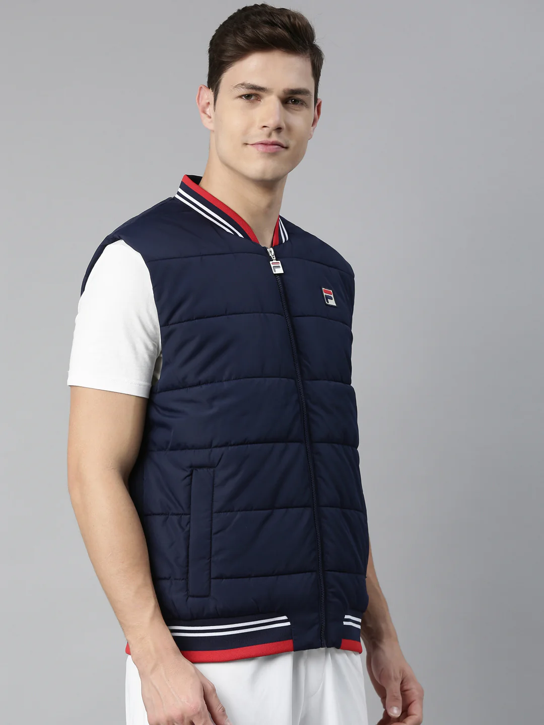 Fila White Sonny Men's Gillet Jacket - Image 5