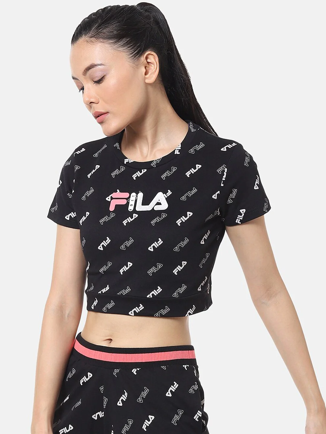 Fila Black Kalipso Women's Crop Top - Image 2