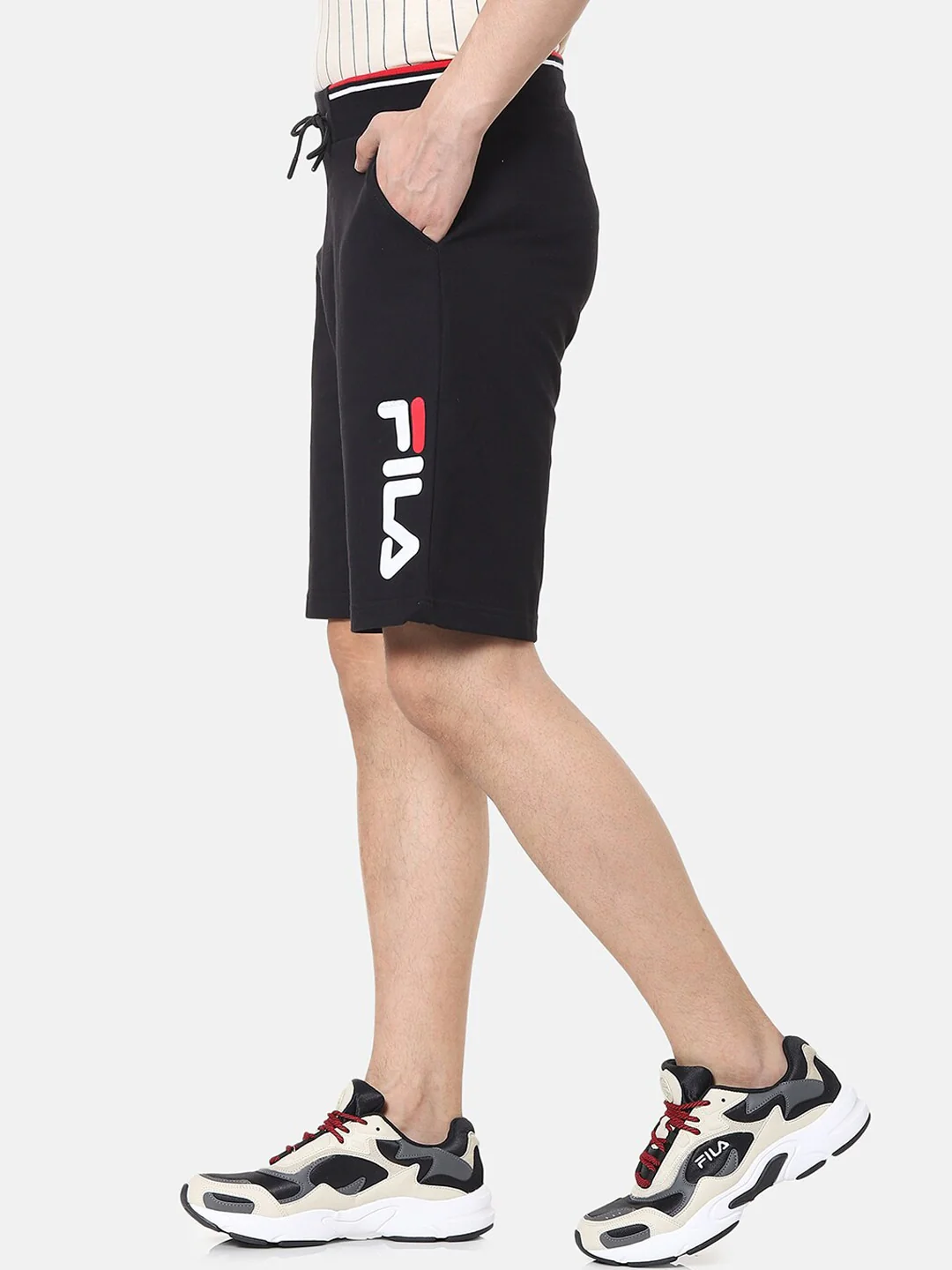 Fila Grey Aren Men's Logo Shorts - Image 2