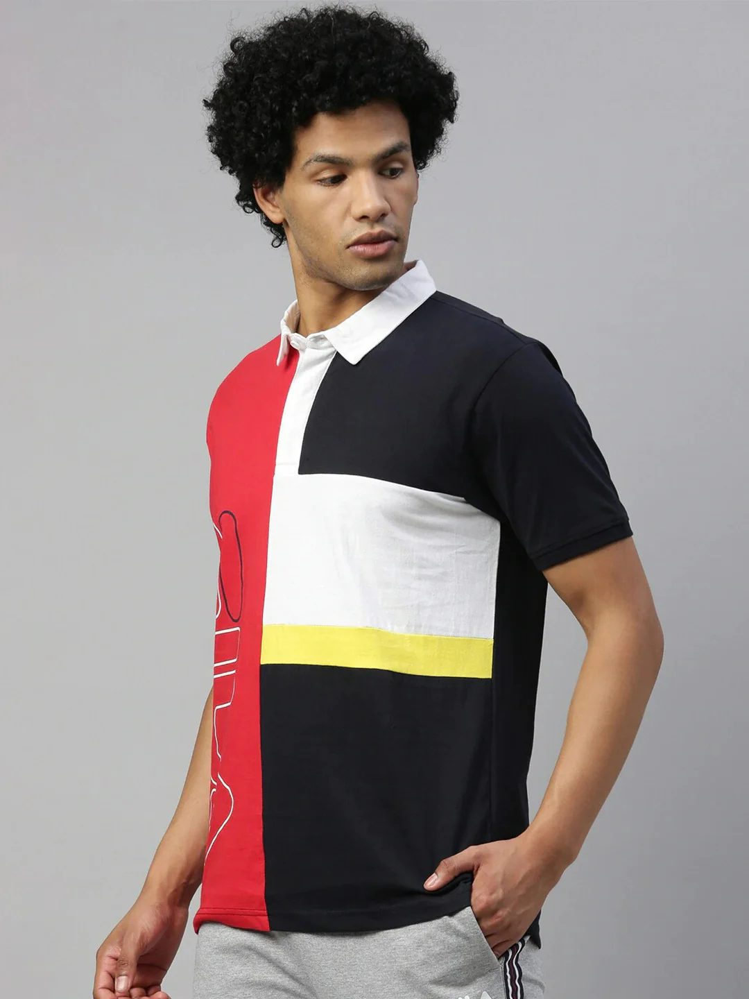 Fila Black Chock Men's Cut and Sew Polo - Image 4