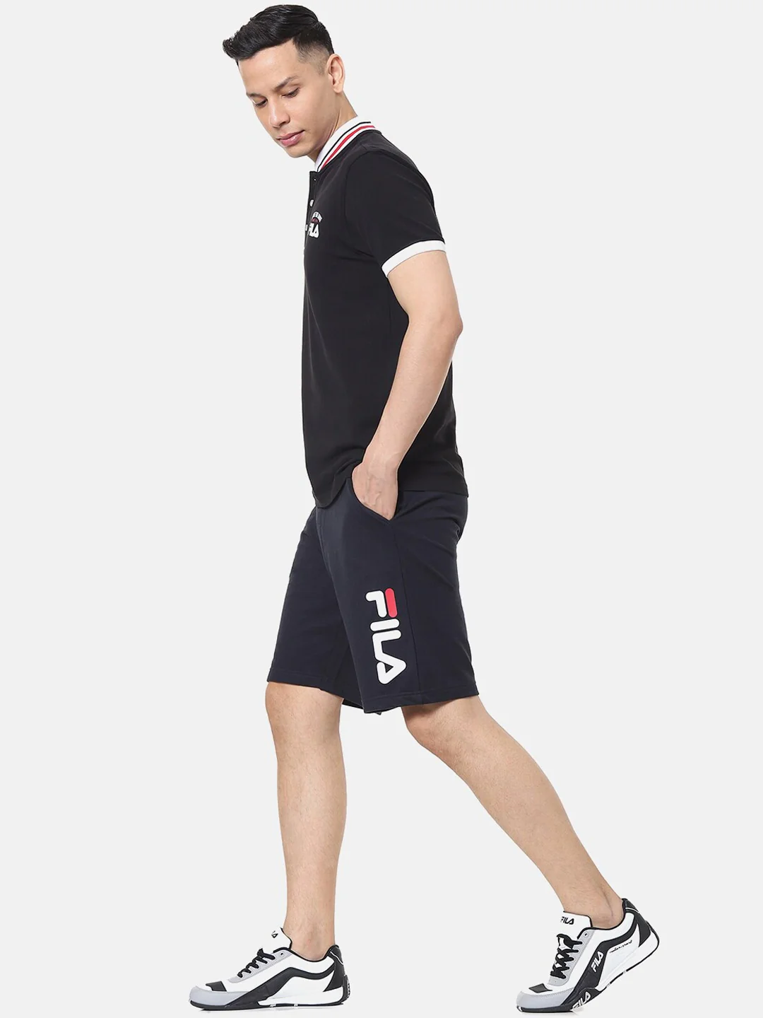 Fila Grey Aren Men's Logo Shorts - Image 4