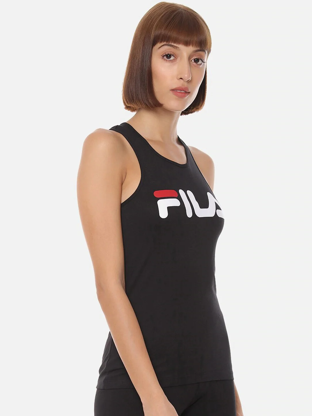 Fila Black Daisy Women's Logo Tank Top - Image 3