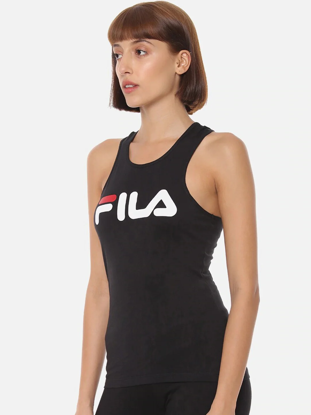 Fila Black Daisy Women's Logo Tank Top - Image 4