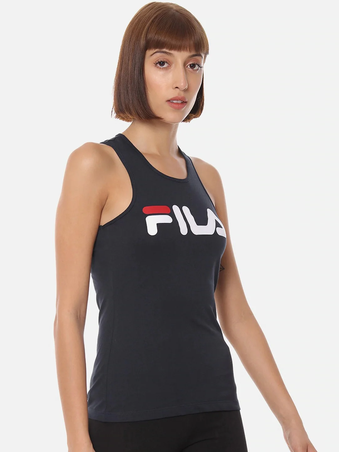 Fila Black Daisy Women's Logo Tank Top - Image 5