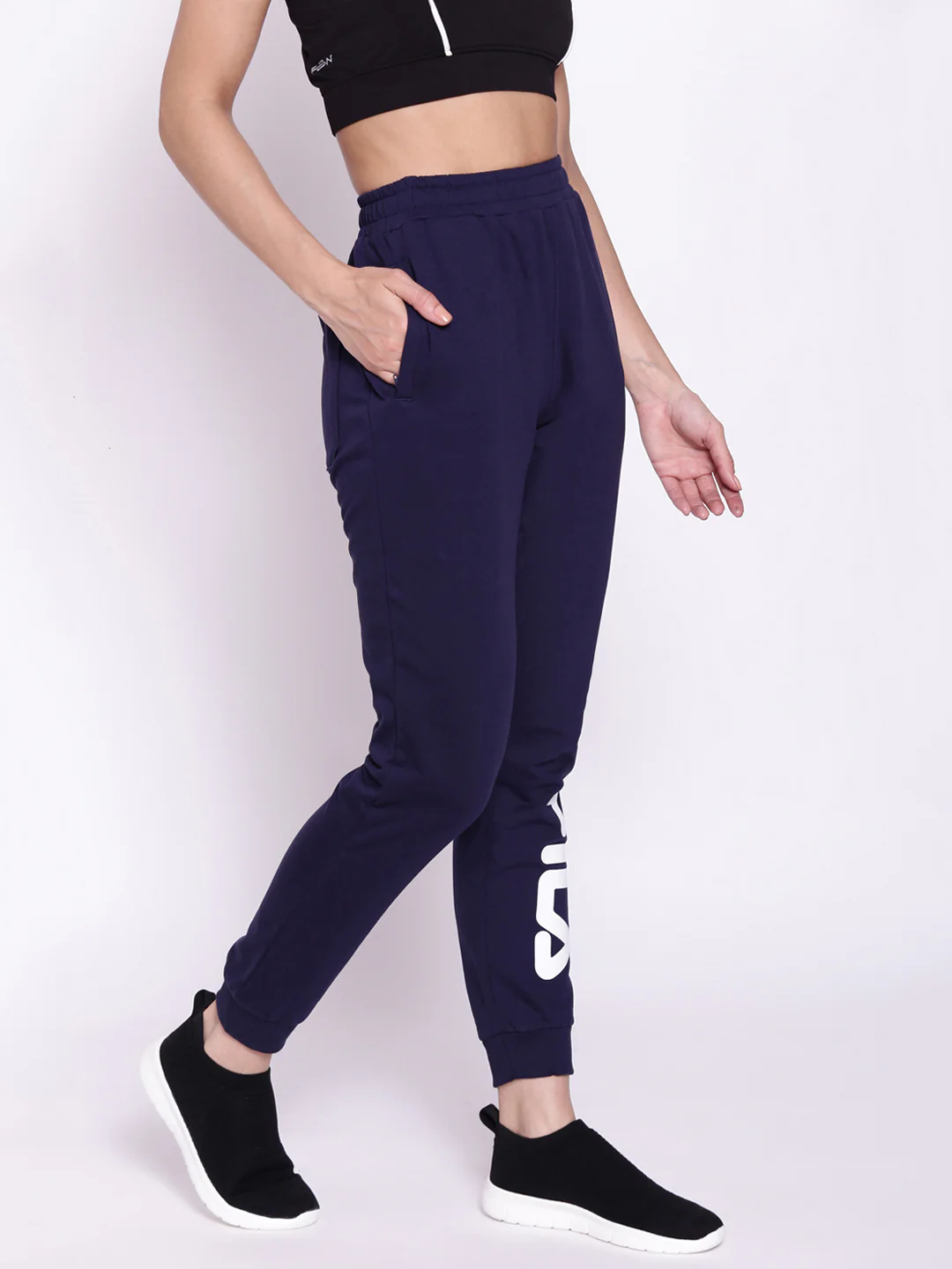 Fila White Acanthus Women's Ribbed Jogger - Image 3