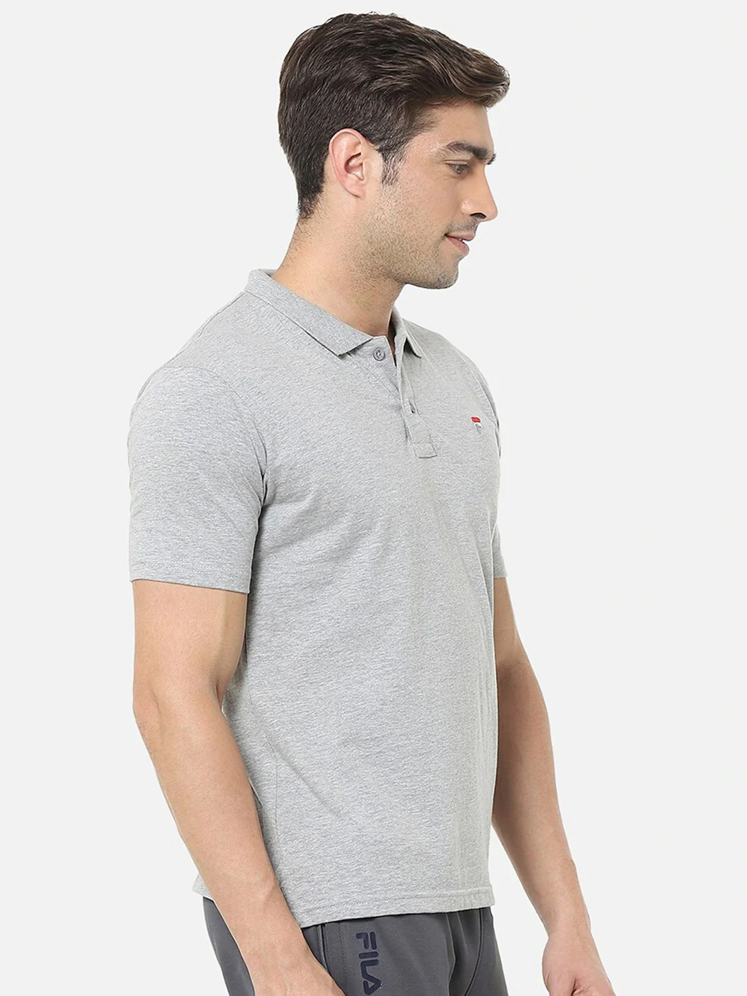 Fila Grey Tern Men's Logo Polo - Image 2