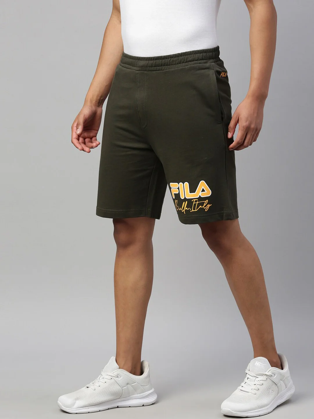 Fila White Stibo Men's Regular Short - Image 4