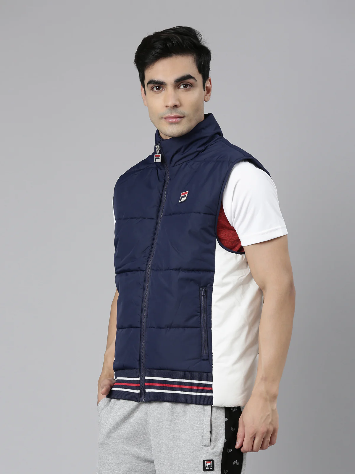 Fila Charcoal Matias Men's High Neck Jacket - Image 3