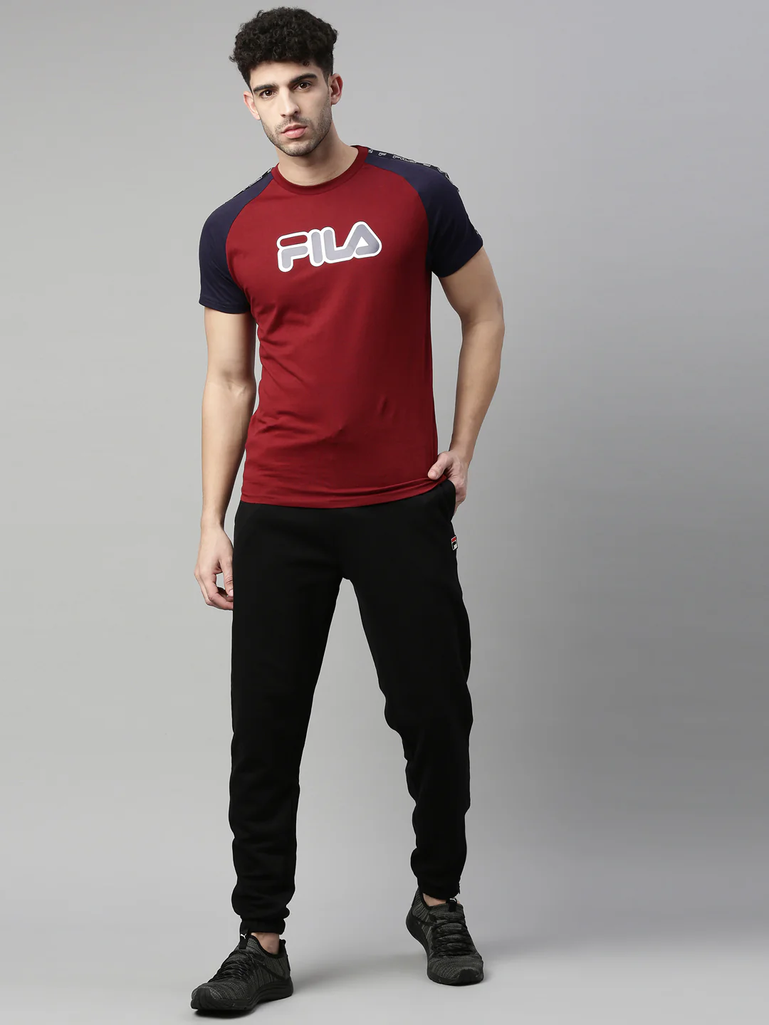 Fila Red Woodrow Men's Cuffed Jogger - Image 5