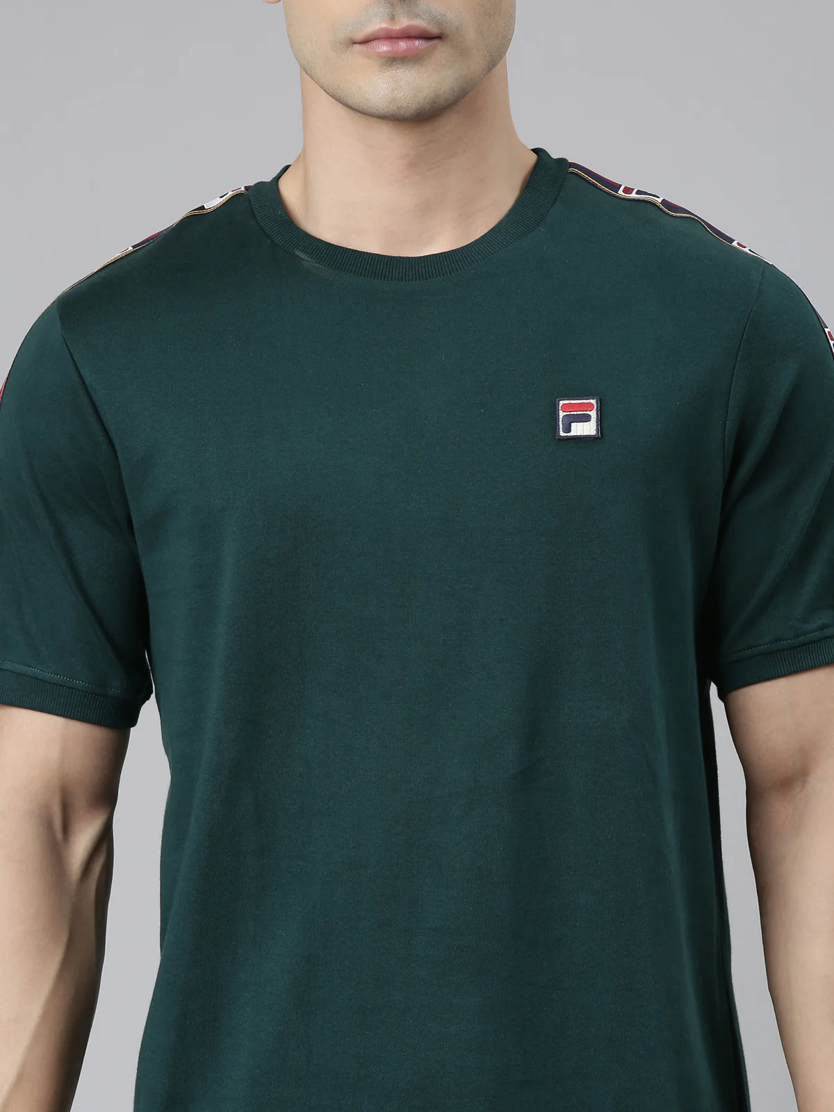 Fila Red Oliver Men's Logo T-Shirt - Image 2