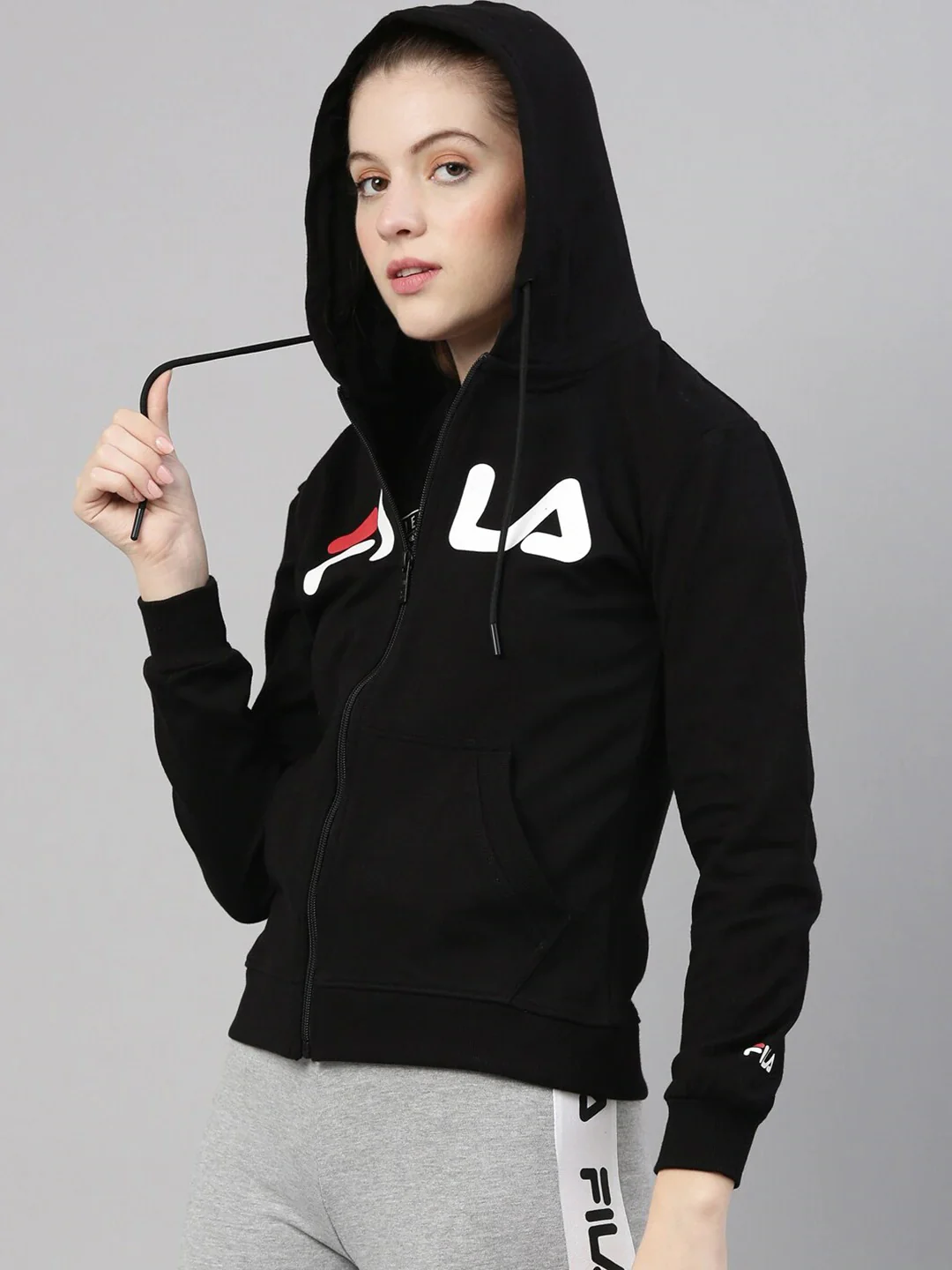 Fila Black Dahlia Women's Logo Hoodie - Image 3