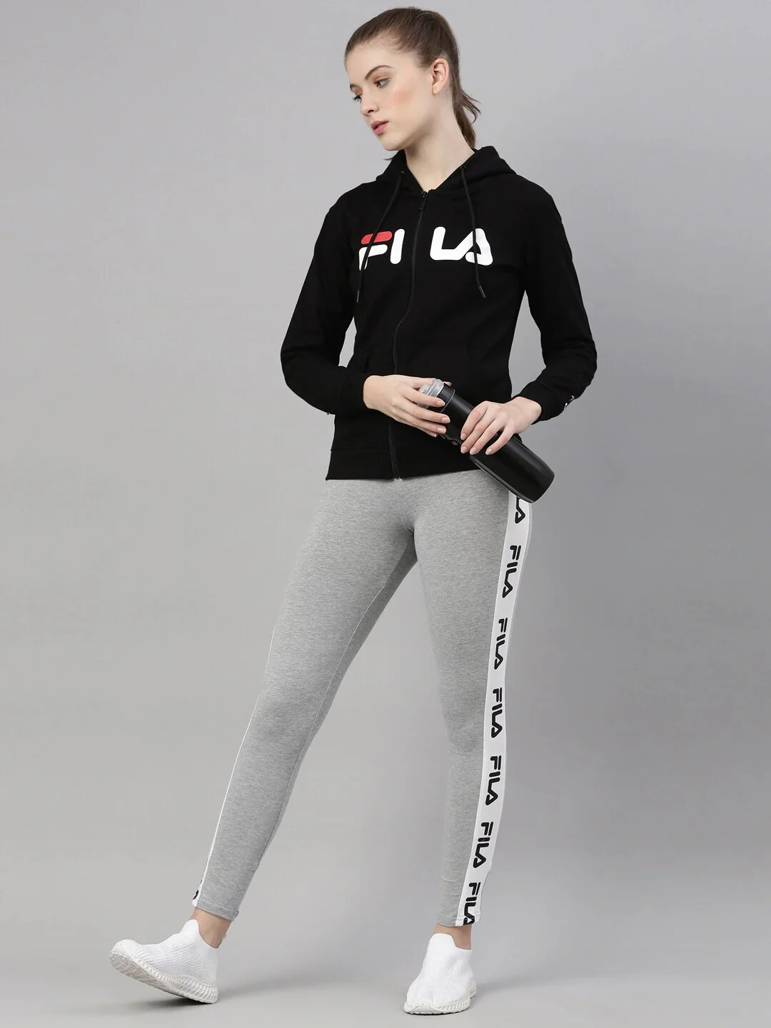 Fila Black Dahlia Women's Logo Hoodie - Image 4