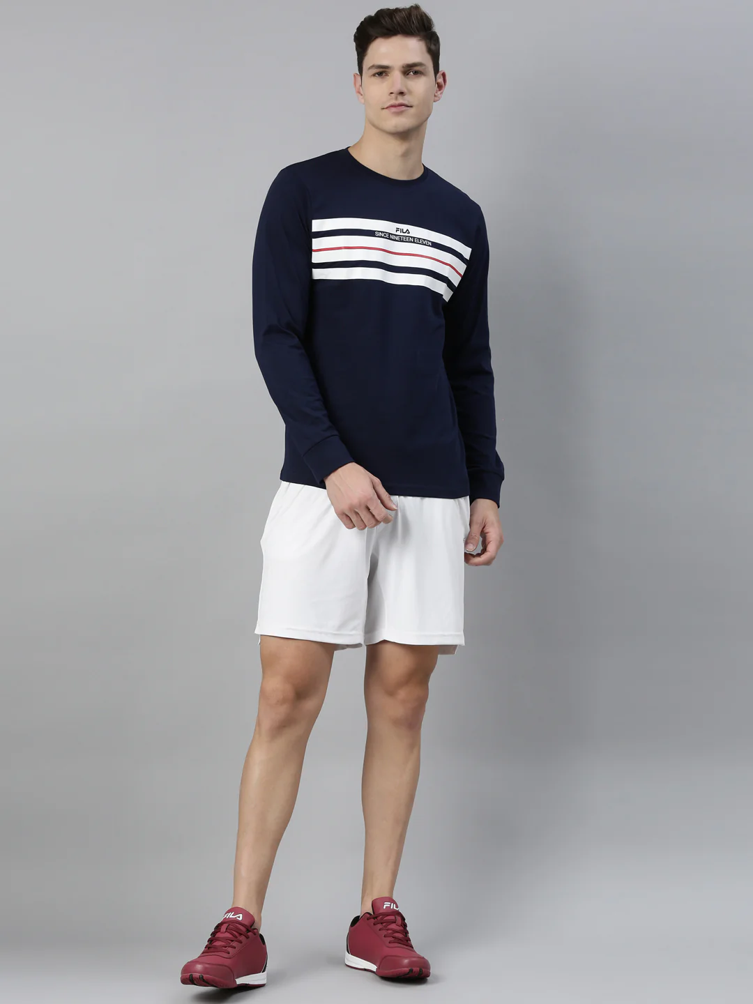 Fila White Caro Men's Graphic T-Shirt - Image 5