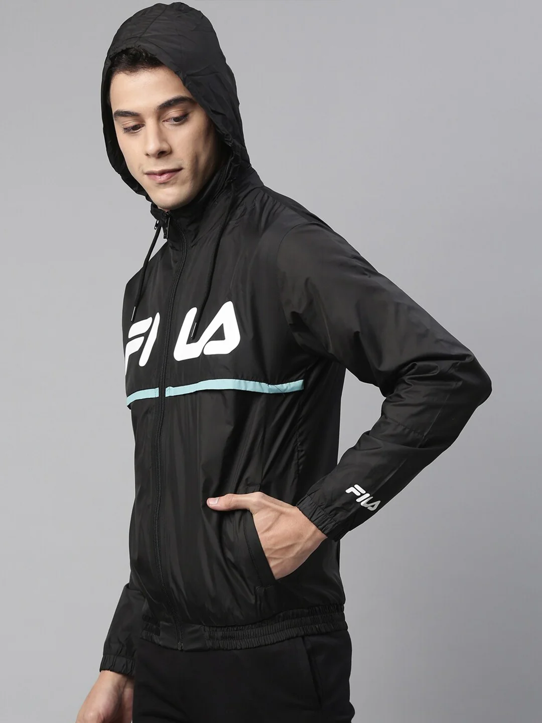 Fila Grey Linford JKT Men's Track Jacket - Image 3
