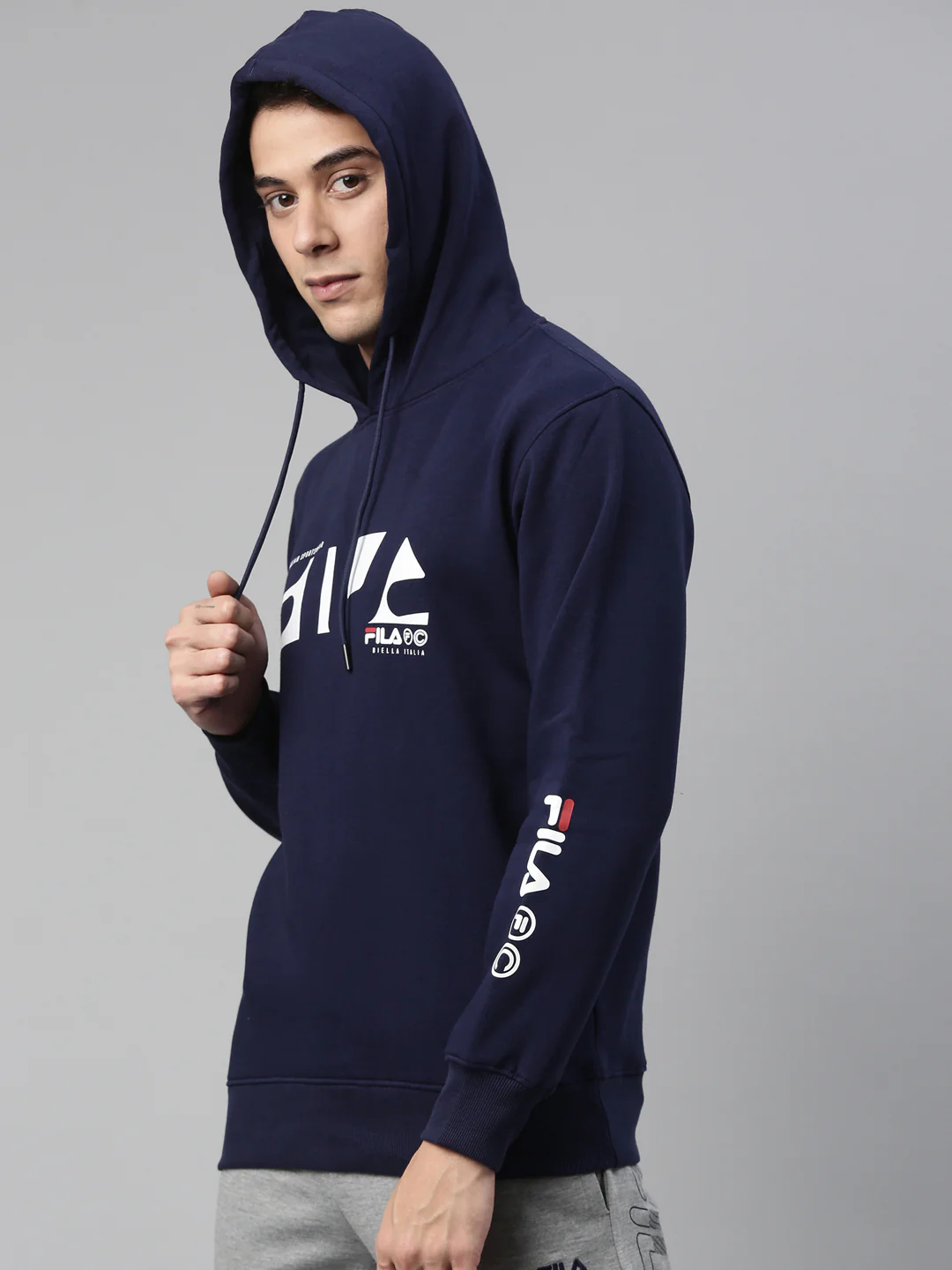 Fila White Brody Men's Hoodie - Image 3