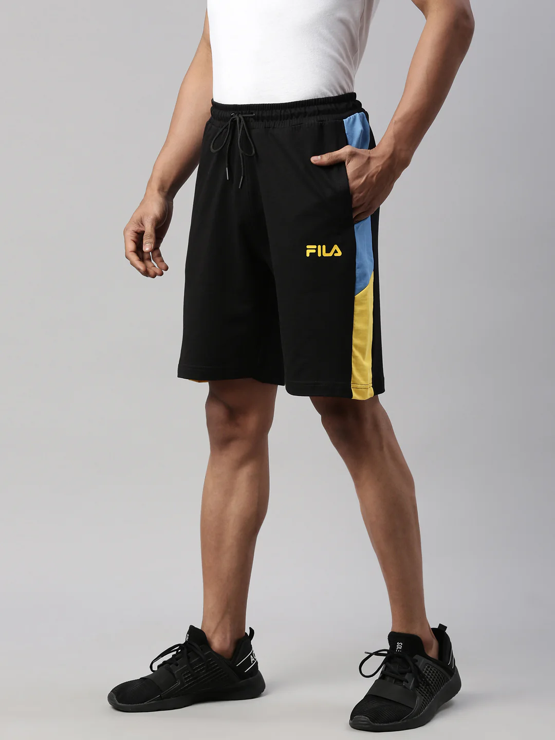 Fila Black Tanous Men's Long Short - Image 2