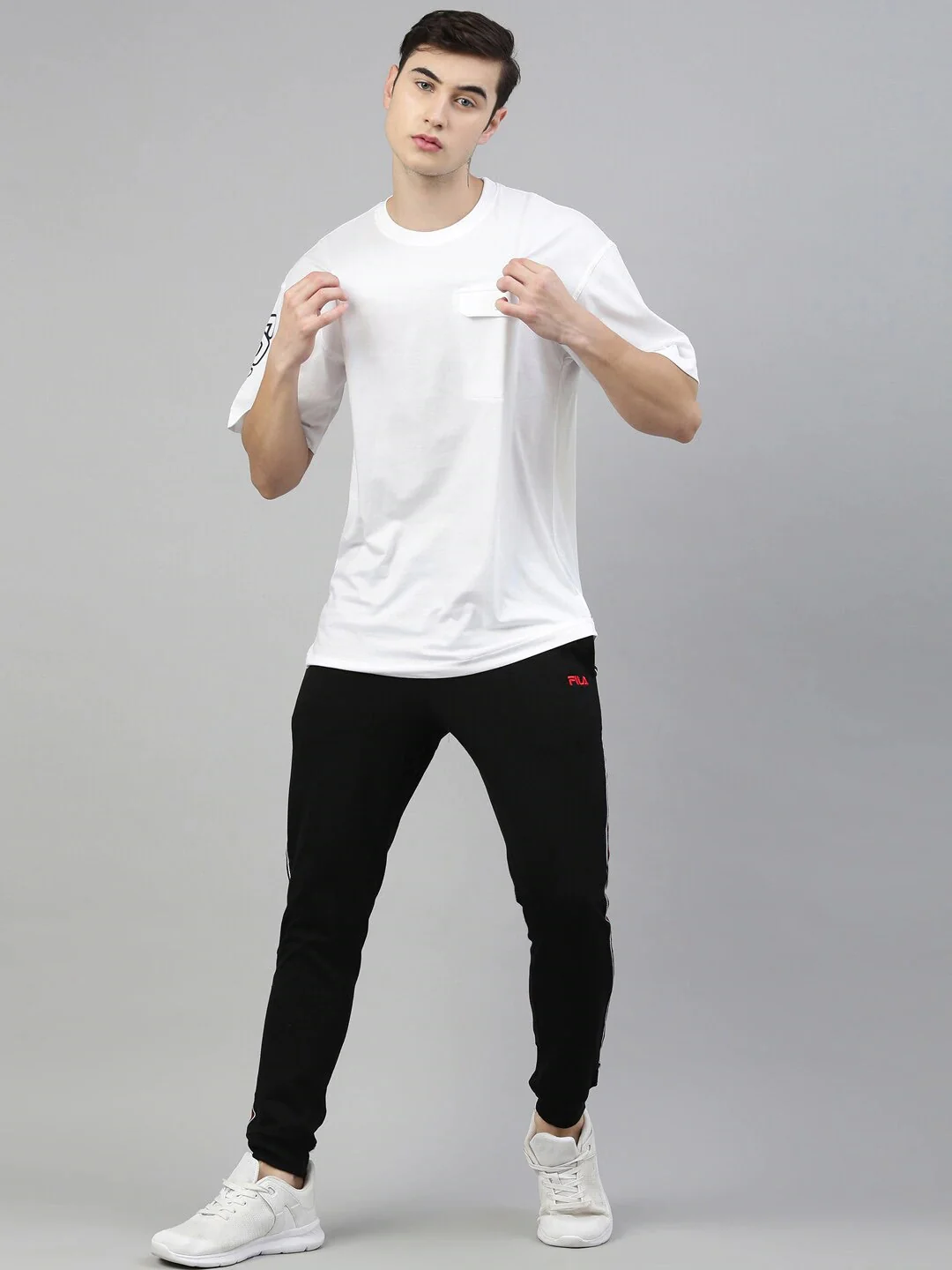 Fila Black Jonas 1 Men's Logo T-Shirt - Image 4