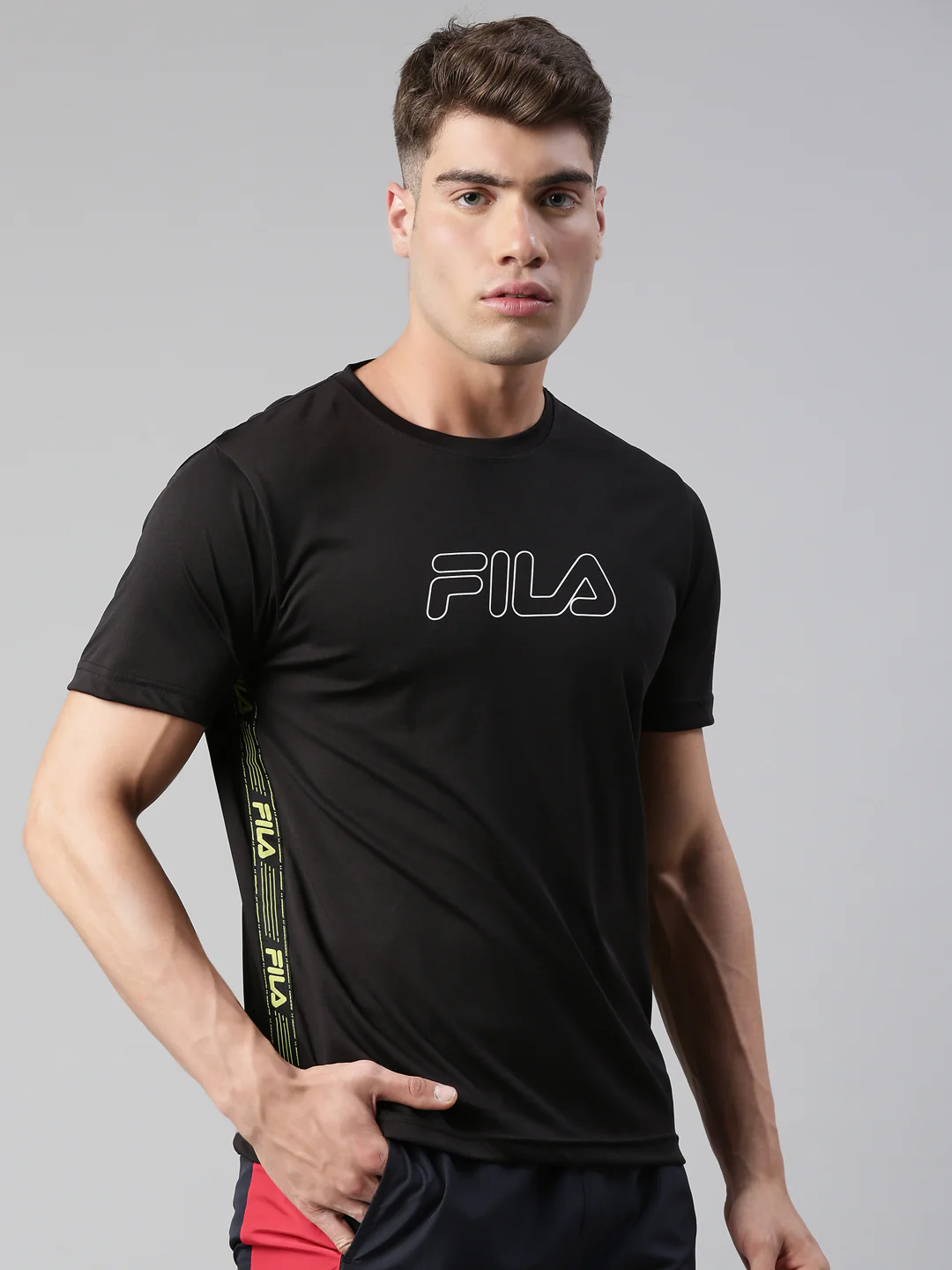 Fila Black Pista Men's Graphic T-Shirt - Image 4