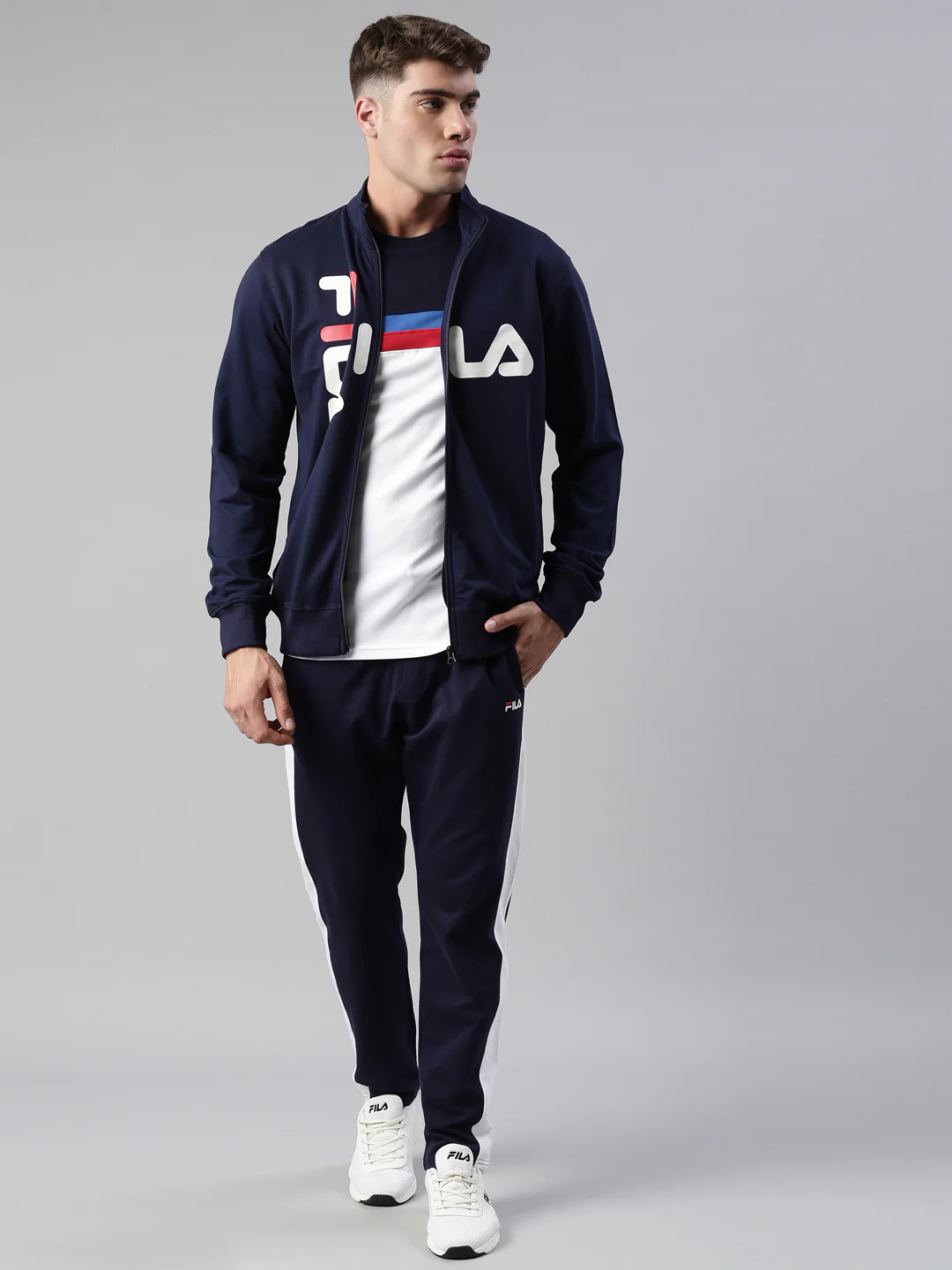 Fila Black Bakir Men's Sweat Jacket - Image 5