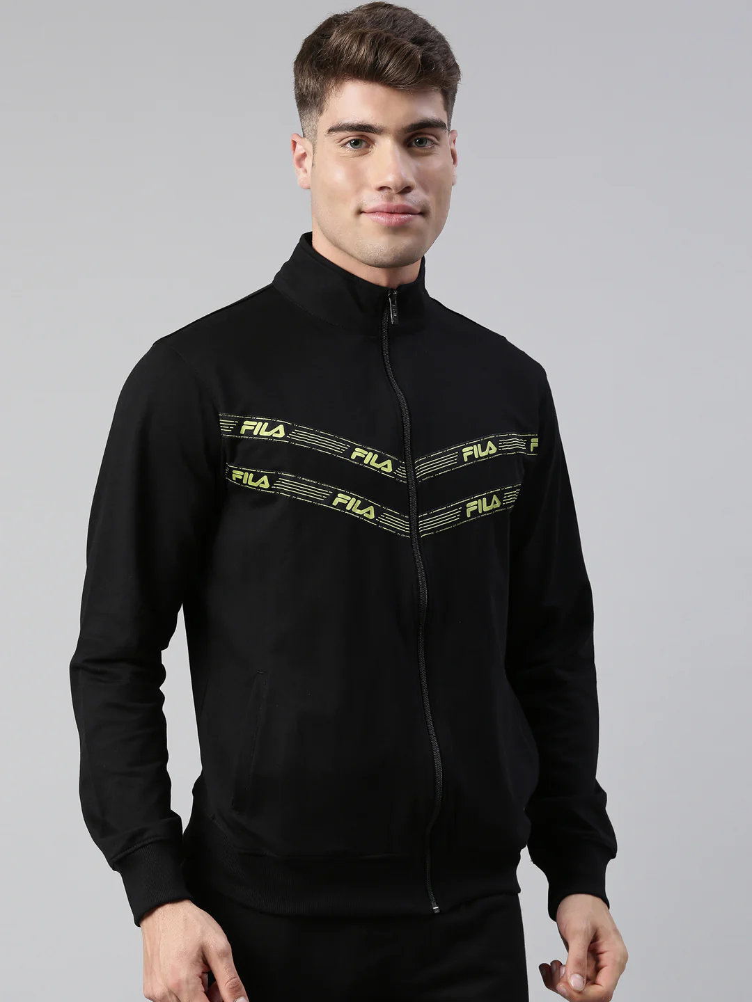 Fila Blue Pigar Men's Sweat Jacket - Image 3
