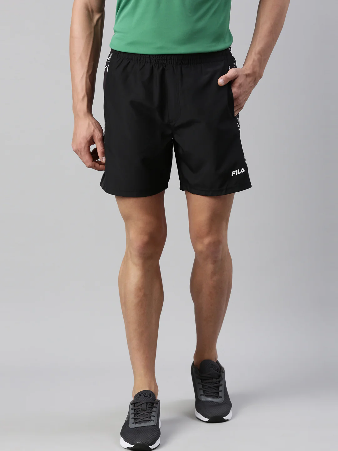 Fila Green Kadal Men's Cut and Sew Shorts