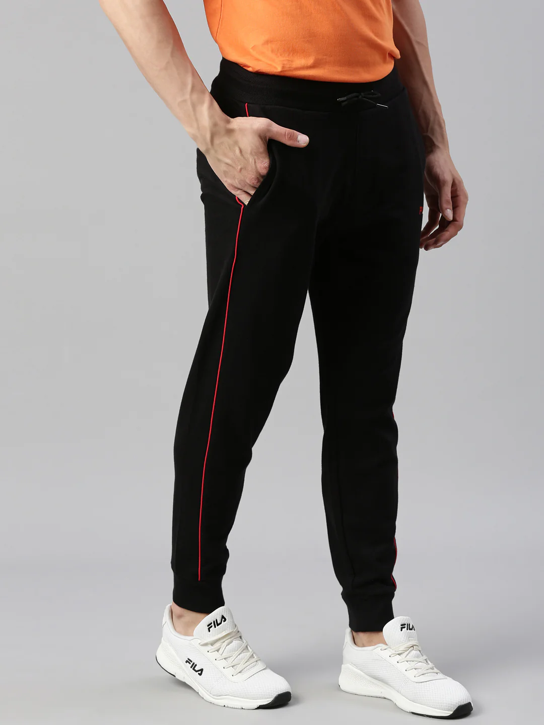 Fila Grey Jaffer Btm Men's Joggers - Image 3