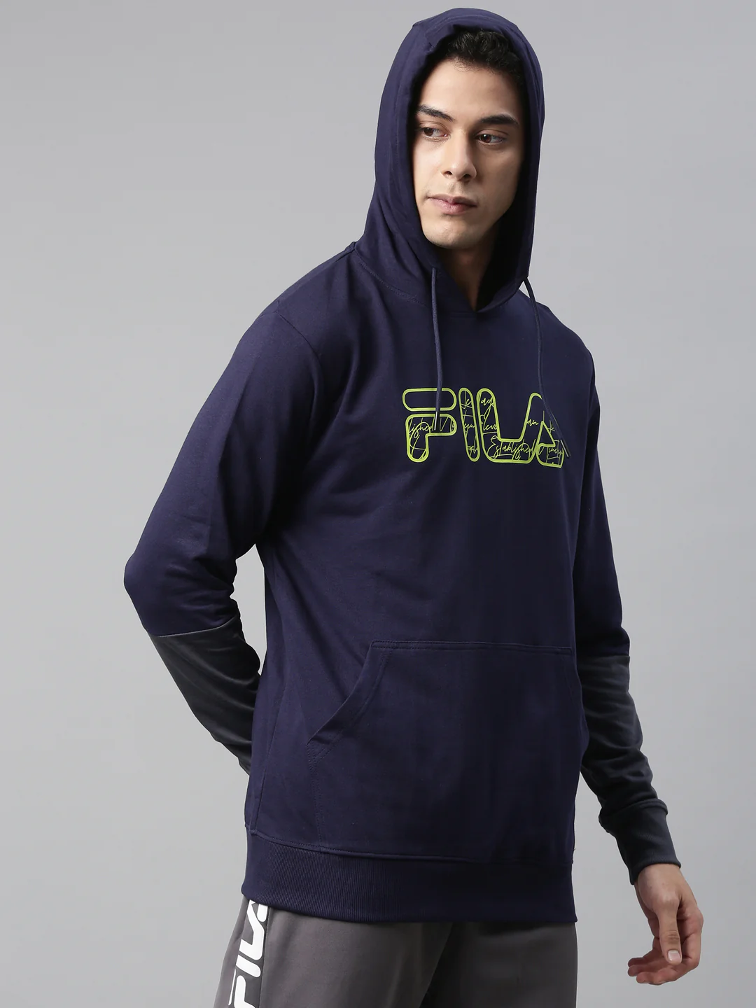 Fila Grey Hamish Men's Hoodie - Image 4