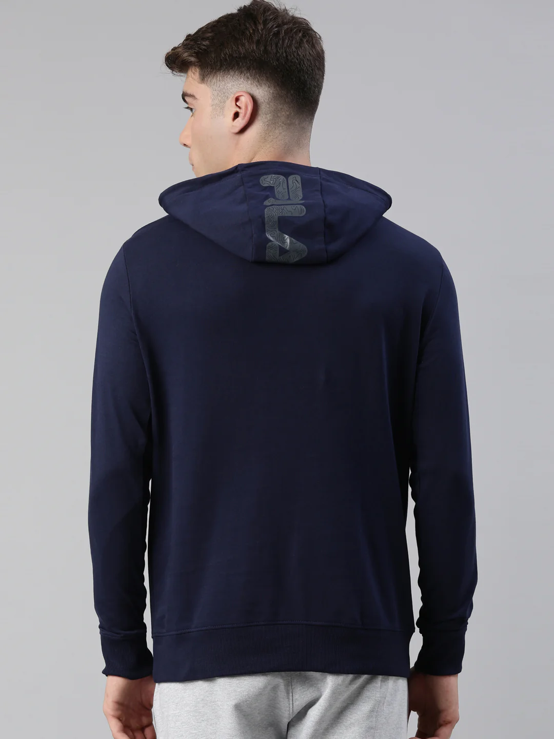 Fila Grey Aron Men's Hodded Sweat Shirt - Image 5