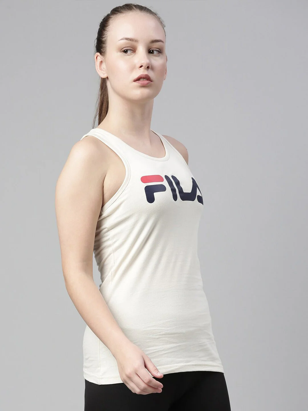 Fila Black Daisy Women's Logo Tank Top - Image 2