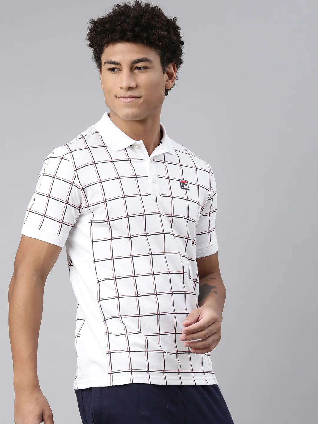 Fila White Spin Men's All Over Print Polo - Image 4