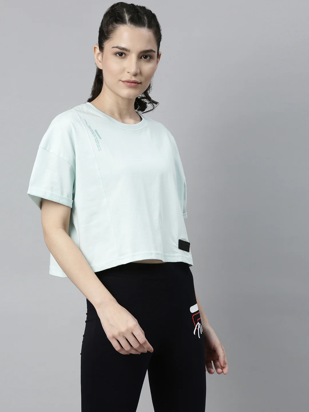 Fila Black Terata Women's Crop Track Tops - Image 4