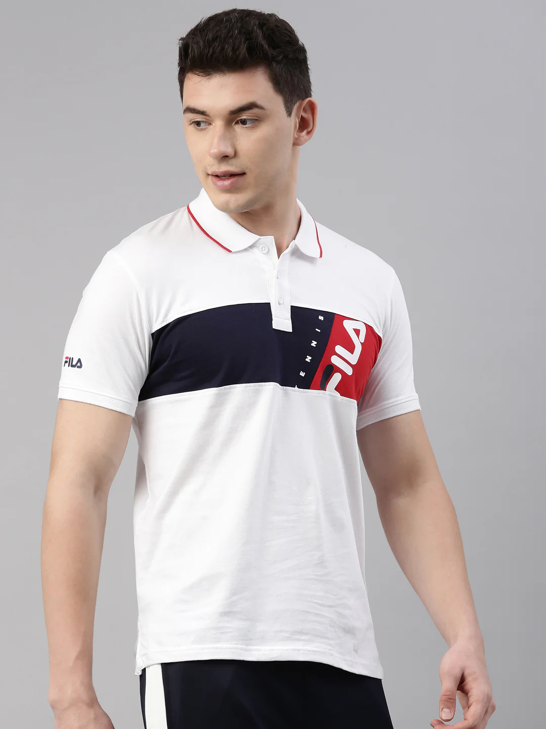 Fila Black Hatun Men's Cut and Sew T-Shirts - Image 4