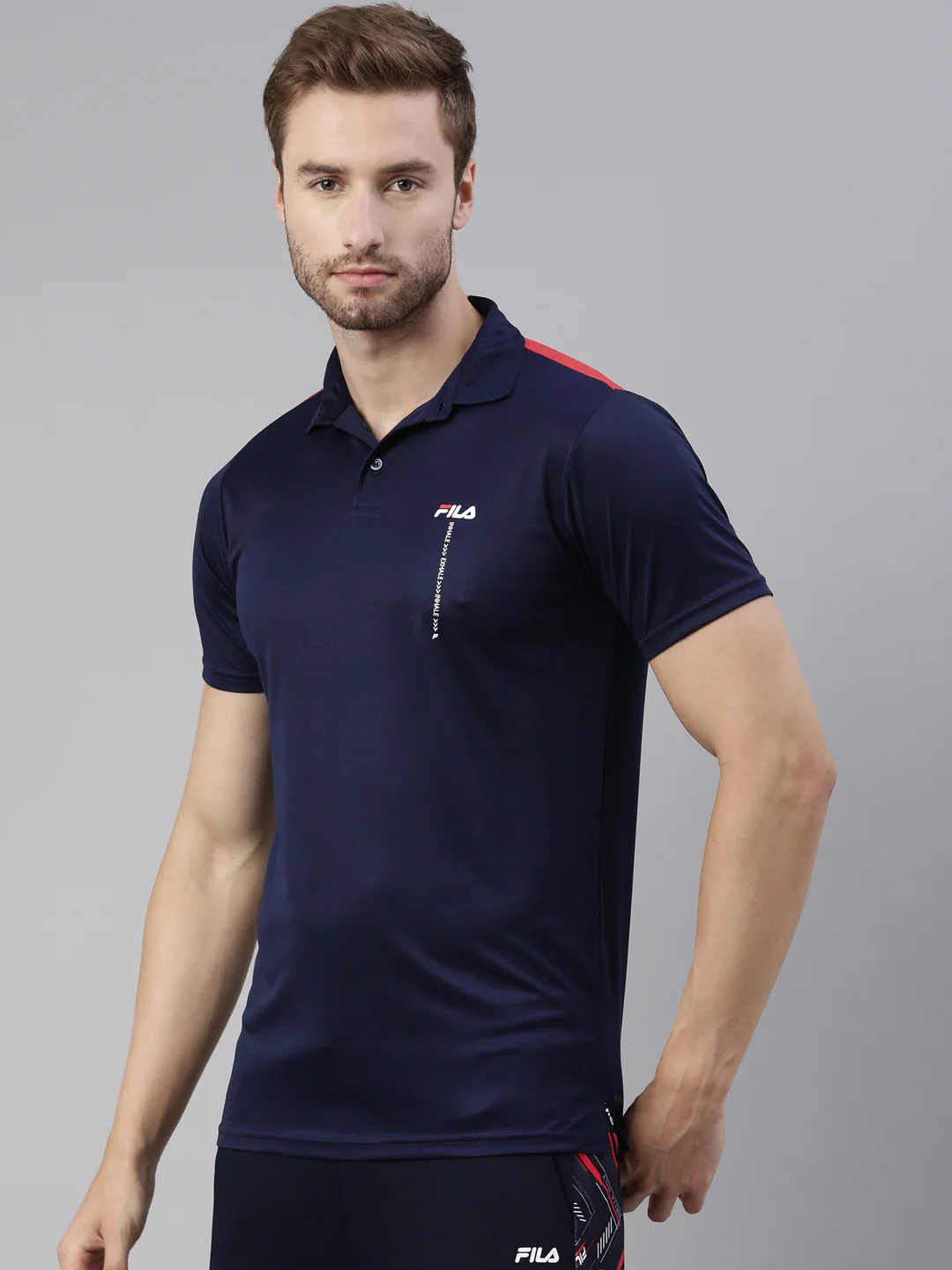 Fila Red Aletey Men's Cut and Sew T-Shirts - Image 3