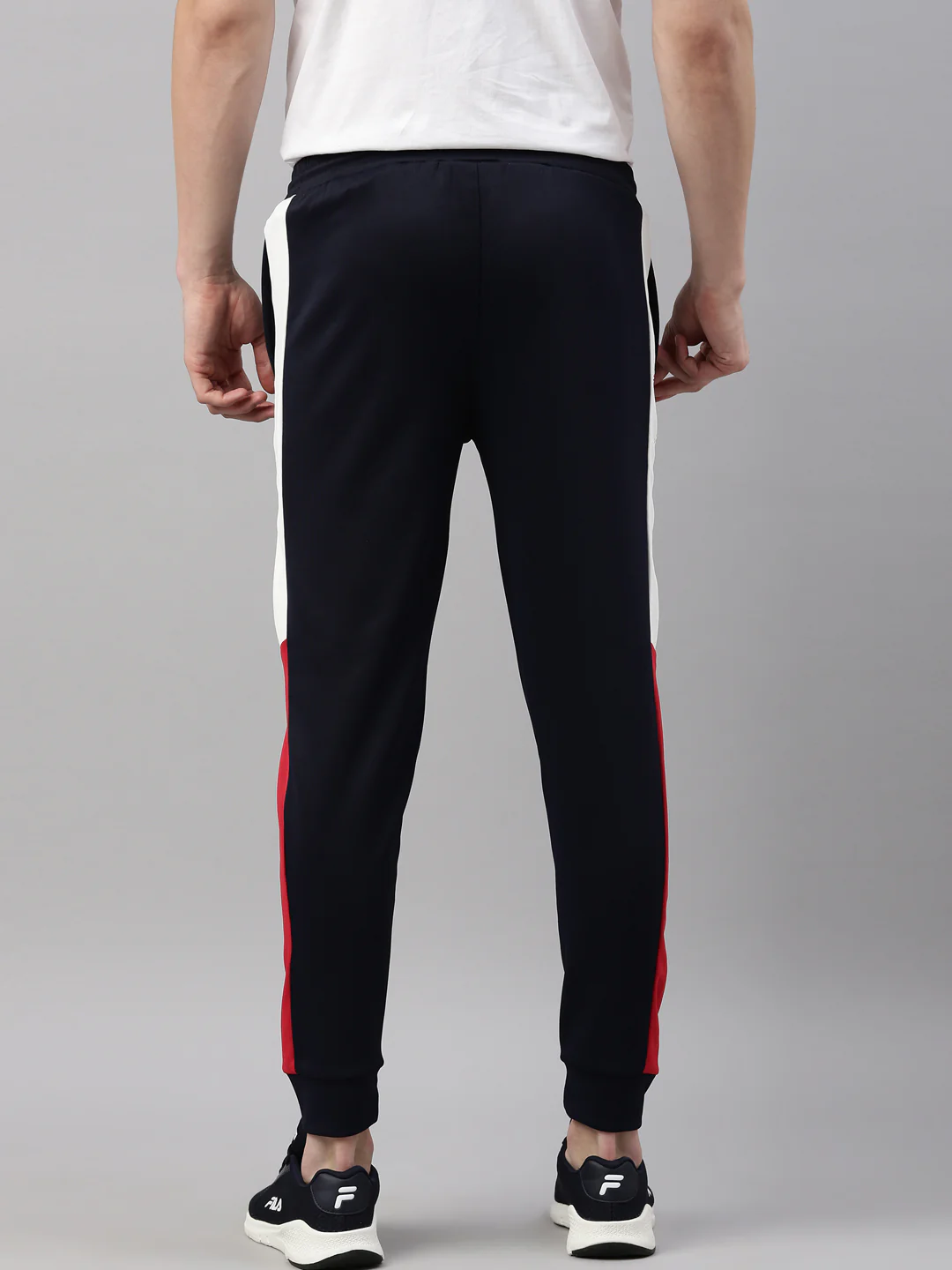 Fila White Asodi Men's Cuffed Joggers - Image 5