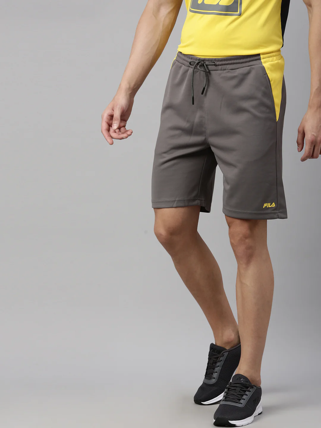 Fila Grey Alema Men's Cut and Sew Shorts - Image 3