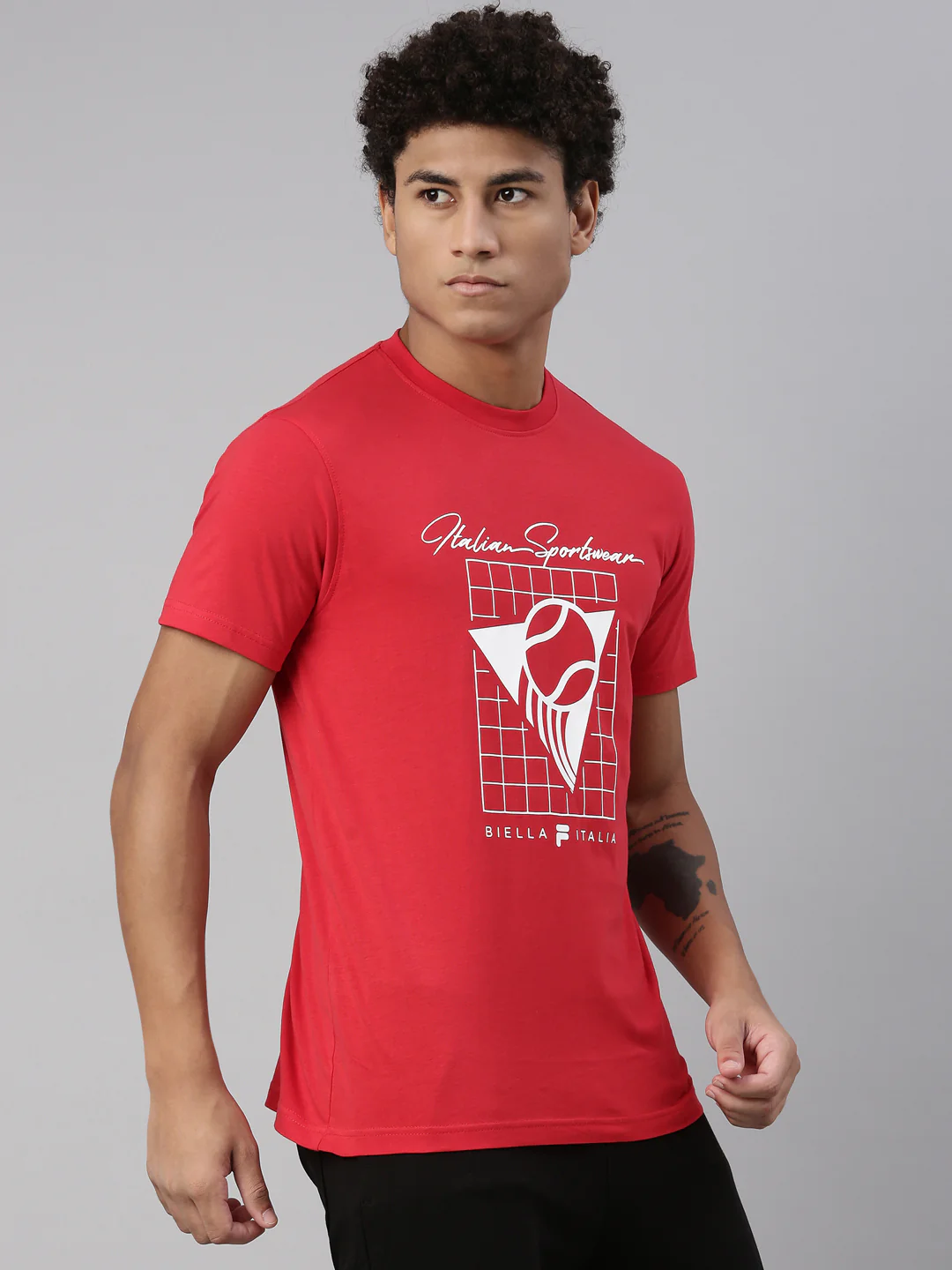 Fila Black Hicar Men's Graphic T-Shirt - Image 4