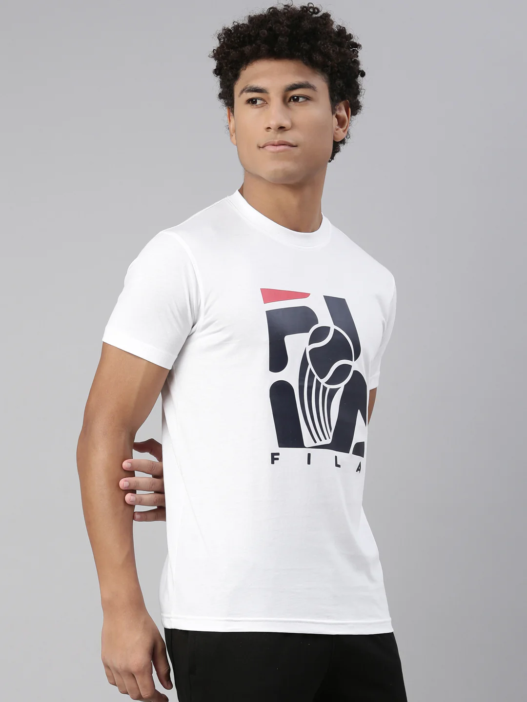 Fila Black Hinger Men's Graphic T-Shirt - Image 4